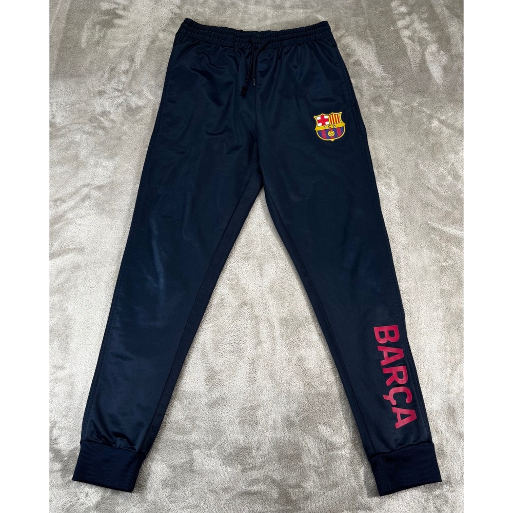 FC Barcelona Track Pants Mens Large Navy Blue Good‎ Condition Joggers Barca
